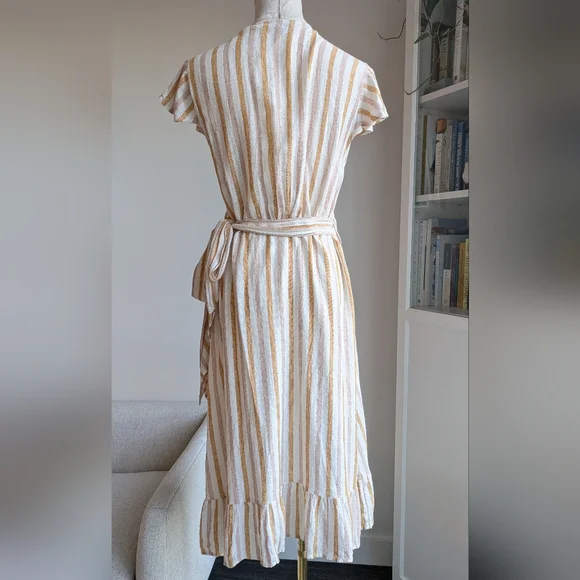 RAILS Brigitte-Pip Amber Striped Wrap Dress - Picture 2 of 10